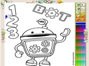 Раскраска Умизуми: Робот Бот